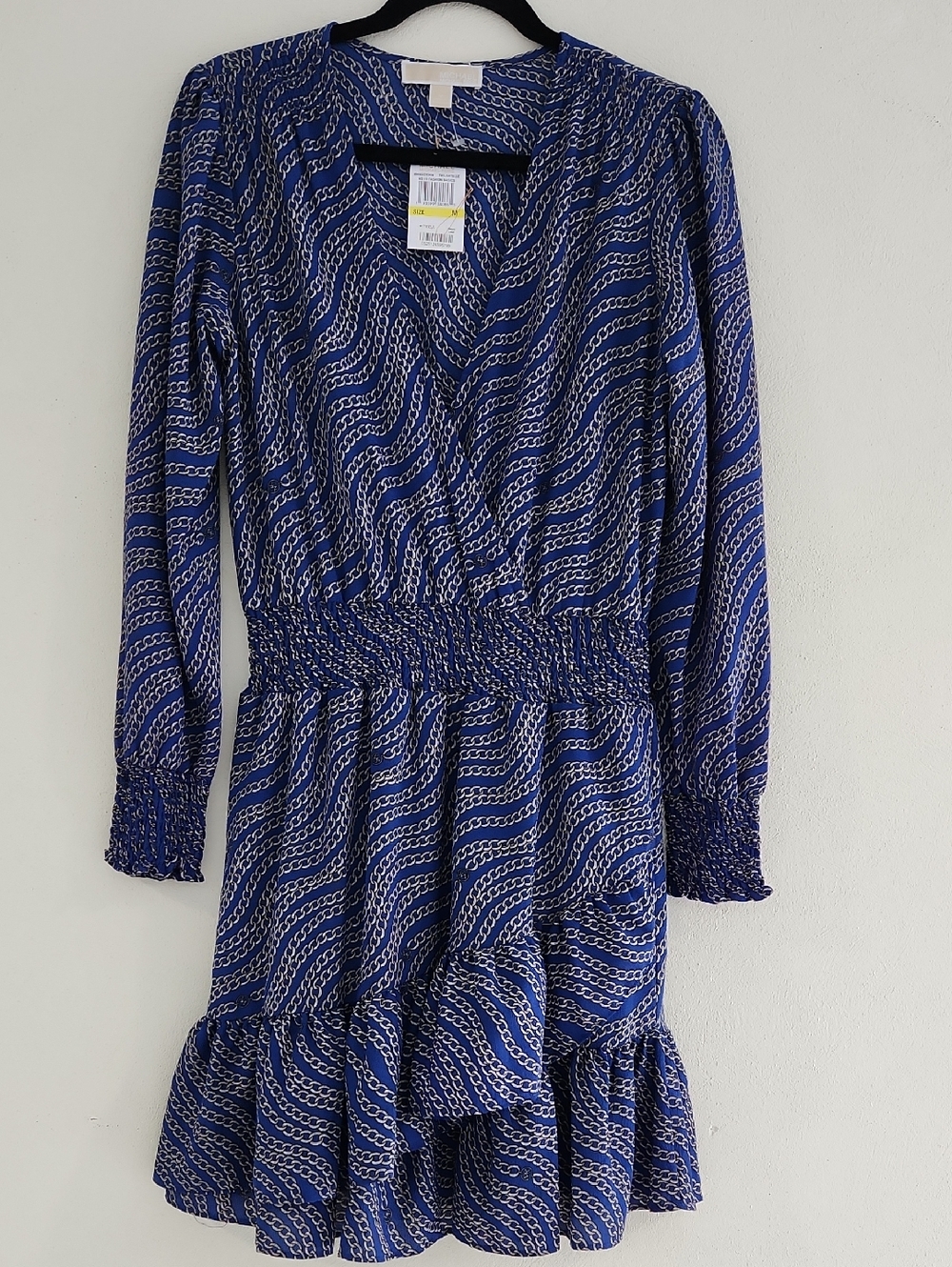 Michael Kors Twilight Blue Chain Print Dress